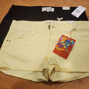 Rewind NEW stretchy denim shorts 2 Pair Bundle, size 9 NWT